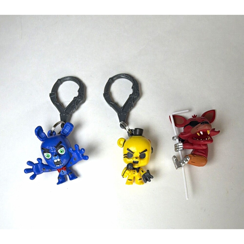 Five Nights at Freddy's Keychains w/ Carabiner Clips & a Figure
